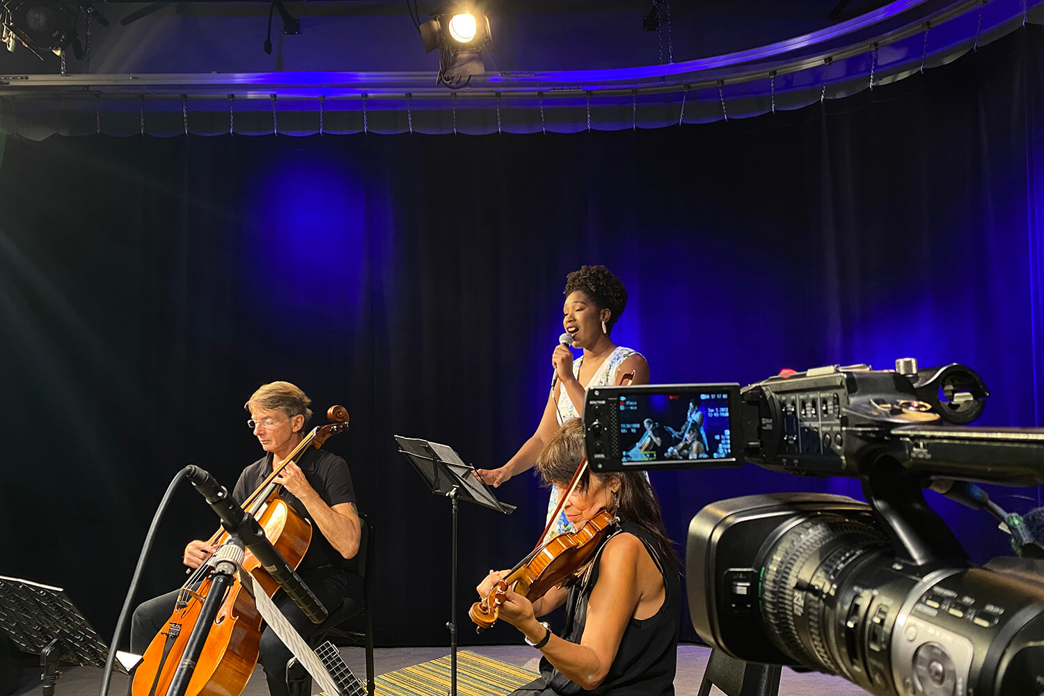 Produce-Studio Shoot 2021-web a musical group filming a program at the CCTV studios